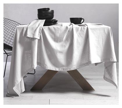 Nef-Nef Τραπεζομάντηλο Λινό Cotton-Linen White 150x300εκ.