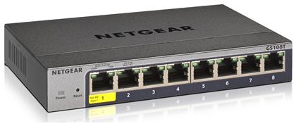 NetGear GS108TV3 Managed L2 Switch με 8 Θύρες Gigabit (1Gbps) Ethernet