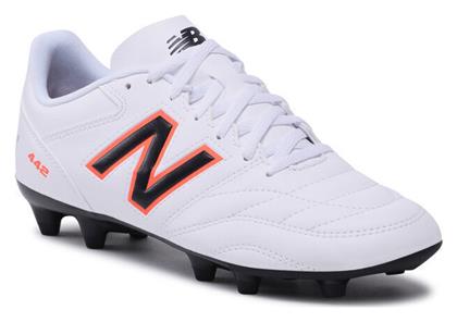 New Balance 442's Academy V2 FG Ποδοσφαιρικά Παπούτσια με Τάπες FG Λευκά