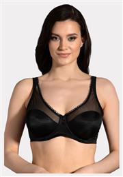 New Bra Lingerie Μαυρο Minimizer Σουτιέν με Μπανέλες
