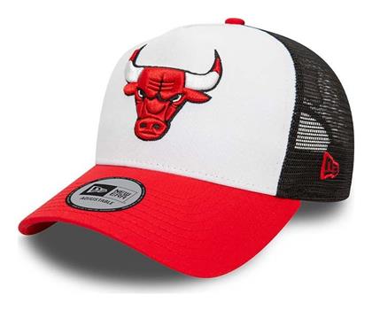 New Era Adult 9forty Nba Chicago Bulls Trucker Cap Άσπρο Κόκκινο 60503487 New Era