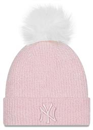 New Era Chenille Bobble Beanie Γυναικείος Σκούφος Πλεκτός σε Ροζ χρώμα