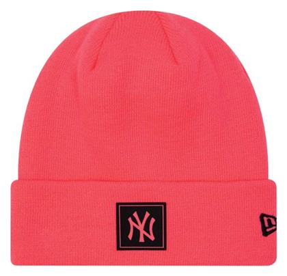 New Era Neon Team Cuff Beanie Γυναικείος Σκούφος Πλεκτός σε Ροζ χρώμα