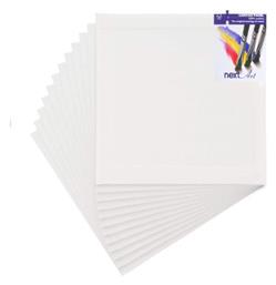 Next Καμβάς Καρτολίνο Λευκός 30x40εκ. 280gr/m² 4τμχ