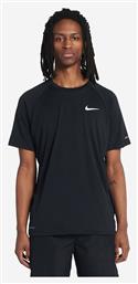 Nike Ανδρική Κοντομάνικη Αντηλιακή Μπλούζα Μαύρη