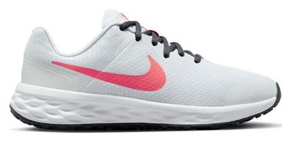 Nike Αθλητικά Παιδικά Παπούτσια Running Revolution 6 White / Sea Coral / Gridiron / Laser Orange