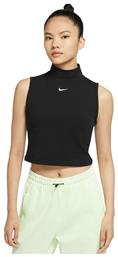 Nike Essential Αμάνικο Αθλητικό Crop Top Μαύρο