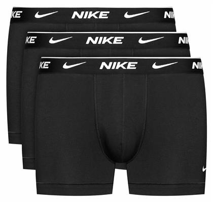 Nike Every Day Cotton Stretch Trunk 3 Pack Ανδρικά Μποξεράκια 3Pack Μαύρα