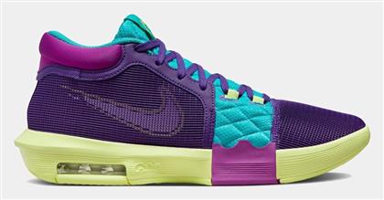 Nike LeBron Witness 8 Ψηλά Μπασκετικά Παπούτσια Field Purple / Dusty Cactus / Light Lemon Twist / Λευκό