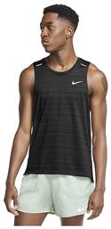 Nike Miler Ανδρική Αθλητική Μπλούζα Αμάνικη Dri-Fit Μαύρη