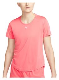 Nike One Γυναικείο Αθλητικό T-shirt Dri-Fit Sea Coral / White