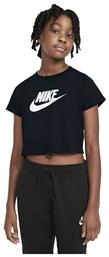 Nike Παιδικό Καλοκαιρινό Crop Top Κοντομάνικο Μαύρο Futura