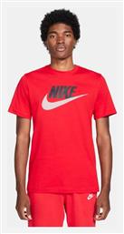 Nike Sportswear Αθλητικό Ανδρικό T-shirt Κόκκινο με Λογότυπο