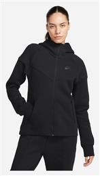 Nike Tech Fleece Windrunner Γυναικεία Ζακέτα Φούτερ με Κουκούλα Μαύρη