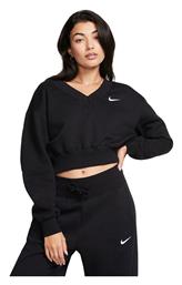 Nike W Nsw Γυναικεία Αθλητική Fleece Μπλούζα Μακρυμάνικη Μαύρο