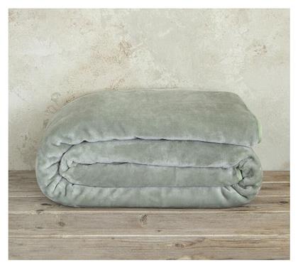 Nima Coperta Κουβέρτα Βελουτέ Μονή 160x220εκ. Sage Green από το Designdrops