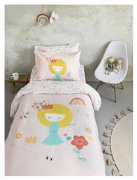 Nima Fairy Love Σετ Παιδική Παπλωματοθήκη Μονή με Μαξιλαροθήκη Βαμβακερή Ροζ 160x240εκ.