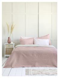 Nima Κουβερλί Υπέρδιπλο Microfiber Light Beige / Rose Pink 220x240cm από το Spitishop