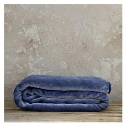 Nima Κουβέρτα Βελουτέ Coperta 160x220εκ. Navy Μπλε από το Spitishop