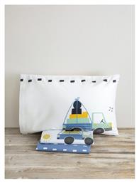 Nima Let's Go! Σετ Παιδικές Μαξιλαροθήκες από 100% Βαμβάκι 52x72εκ. White-blue