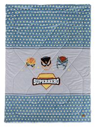 Nima Παιδικό Κουβερτοπάπλωμα Μονό Superheroes Γκρι 160x220εκ.