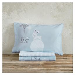 Nima Sunny Bunny Βρεφικό Κουβερλί Βαμβακερό Γαλάζιο 100x140cm από το Designdrops