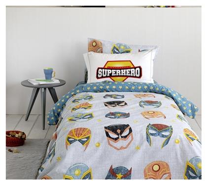 Nima Superheroes Σετ Παιδική Παπλωματοθήκη Μονή με Μαξιλαροθήκη Βαμβακερή Superheroes 160x240εκ.