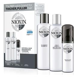 Nioxin System 2 Trial Σετ Περιποίησης Μαλλιών κατά της Τριχόπτωσης με Σαμπουάν Natural Hair Progressed Thinning Light Moisture 3τμχ