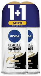 Nivea Black & White Invisible Silky Smooth After Shaving Anti-perspirant Αποσμητικό 48h σε Roll-On 2x50ml