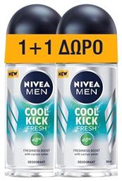 Nivea Men Cool Kick Fresh Αποσμητικό 48h σε Roll-On 2x50ml από το Pharm24