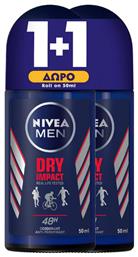 Nivea Men Dry Impact Anti-perspirant Αποσμητικό 48h σε Roll-On 2x50ml