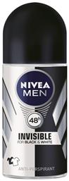 Nivea Men Invisible for Black & White Anti-perspirant Αποσμητικό 48h σε Roll-On 50ml από το Galerie De Beaute