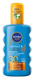 Nivea Protect & Bronze Αδιάβροχη Αντηλιακή Λοσιόν για το Σώμα SPF30 σε Spray 200ml