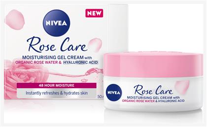 Nivea Rose Care 48ωρο Gel-Κρέμα Προσώπου Ημέρας για Ενυδάτωση με Υαλουρονικό Οξύ 50ml από το e-Fresh