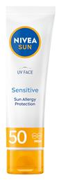 Nivea Sun Sensitive Sun Allergy Protection Αντηλιακή Κρέμα Προσώπου SPF50 50ml