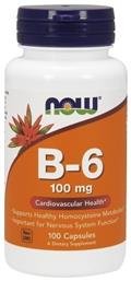 Now Foods B-6 100mg 100 κάψουλες από το Pharm24