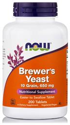Now Foods Brewer's Yeast 650mg Μαγιά Μπύρας 200 ταμπλέτες