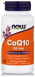 Now Foods CoQ10 χωρίς Γλουτένη 30mg 60 φυτικές κάψουλες