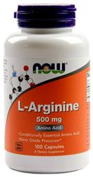 Now Foods L-Arginine 500mg 100 κάψουλες από το Pharm24