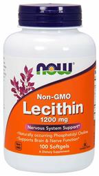 Now Foods Lecithin Συμπλήρωμα Διατροφής με Λεκιθίνη 1200mg 100 μαλακές κάψουλες από το Pharm24