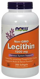 Now Foods Lecithin Συμπλήρωμα Διατροφής με Λεκιθίνη 1200mg 200 μαλακές κάψουλες