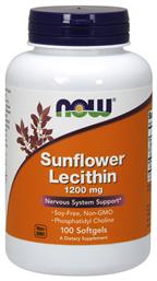 Now Foods Sunflower Lecithin Συμπλήρωμα Διατροφής με Λεκιθίνη 1200mg 100 ταμπλέτες από το Pharm24