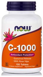 Now Foods Vitamin C Rose Hips Sustained Release 1000mg 100 ταμπλέτες