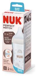 Nuk Γυάλινο με Θηλή Σιλικόνης για 3+ μηνών 230ml