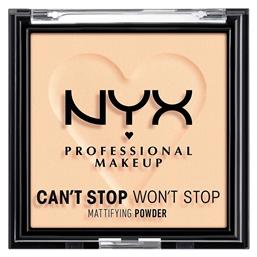 Nyx Professional Makeup Can't Stop Won't Stop Matte Powder Πούδρα 02 Light 6gr