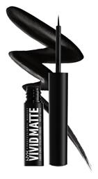 Nyx Professional Makeup Vivid Matte Long Stay Πινέλο Eye Liner Black 2ml