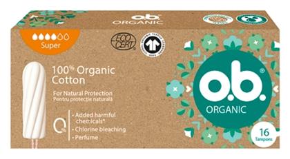 O.B. Ταμπόν Organic 100% Organic Cotton Tampons για Αυξημένη Ροή 16τμχ από το Pharm24