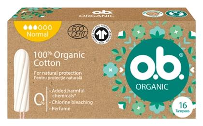 O.B. Ταμπόν Organic 100% Organic Cotton Tampons για Κανονική Ροή 16τμχ από το Pharm24