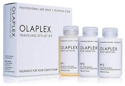 Olaplex Traveling Stylist Kit - Dyed & Damaged Hair Treatment Σετ Περιποίησης Μαλλιών για Ισιωτική 3τμχ από το Letif