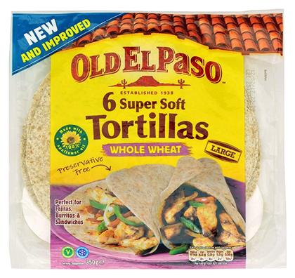 Old el Paso Πίτες Σιταριού Tortillas Ολικής 350gr 6τμχ